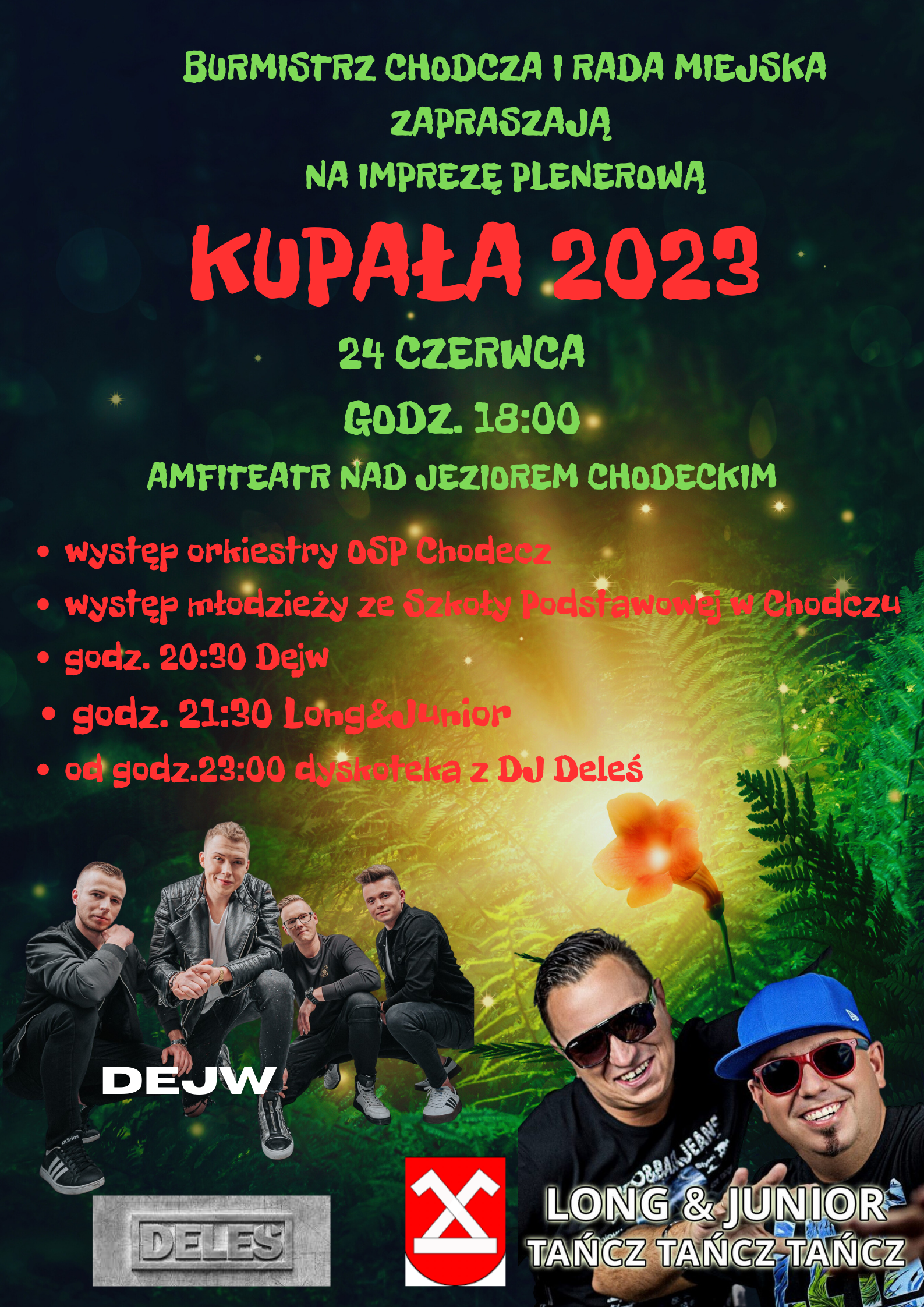 Burmistrz Chodcza i Rada Miejska zapraszają na imprezę plenerową